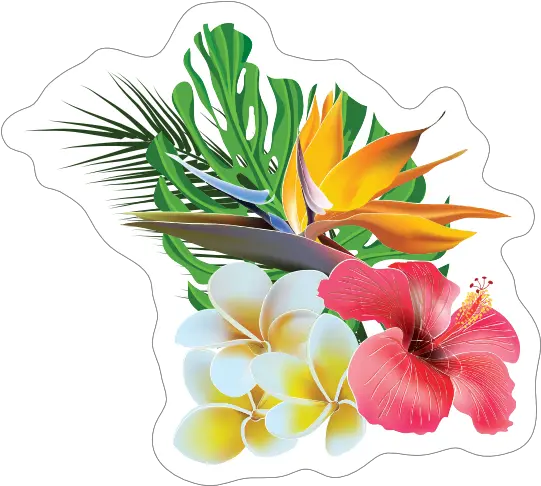 Hawaiian Flower Bouquet Hawaii Flower Stickers Png Hawaiian Flower Icon