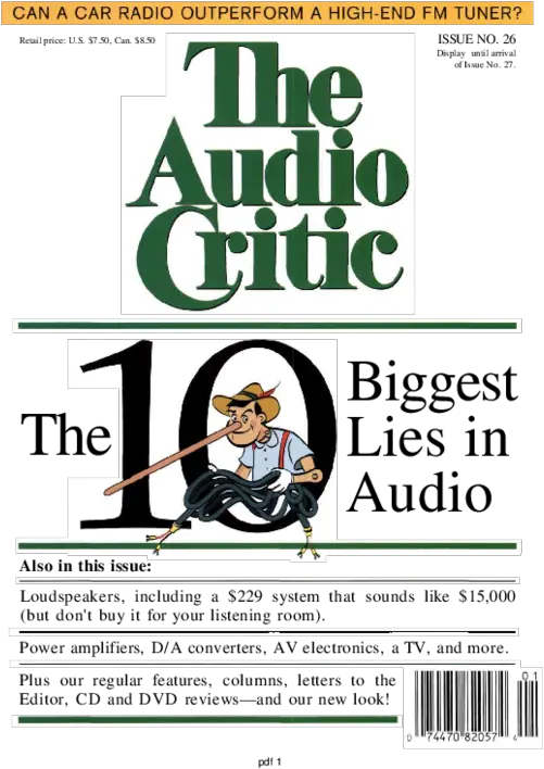 Pdf The Audio Critic 26 R Spssps Sps Academiaedu Craigslist Png Klipsch Icon Wf 34