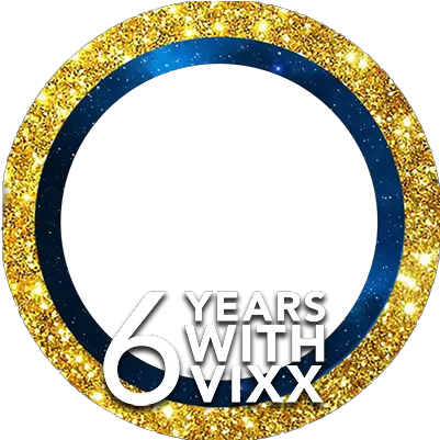 6th Anniversary By Decorating In Navy Navy Shining Gold Png Vixx Logo