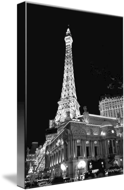 Eiffel Tower Black And White Night View By Sanjay Nayar Paris Hotel And Casino Png Eiffel Tower Transparent Background