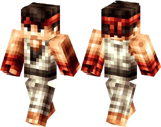 Ryu Street Fighter Minecraft Skin Hub Station Campsite Png Ryu Street Fighter Png