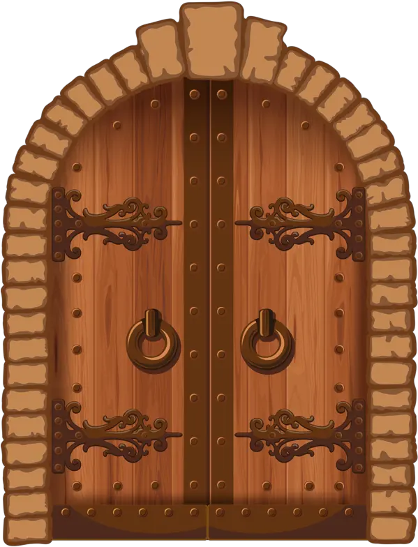 Clipart Castle Doors Transparent Free Old Wooden Door Clipart Png Door Png