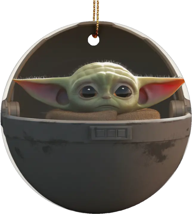 Baby Yoda Floating Pod Christmas Tree Ornament Baby Yoda Floating In A Pod Png Yoda Png