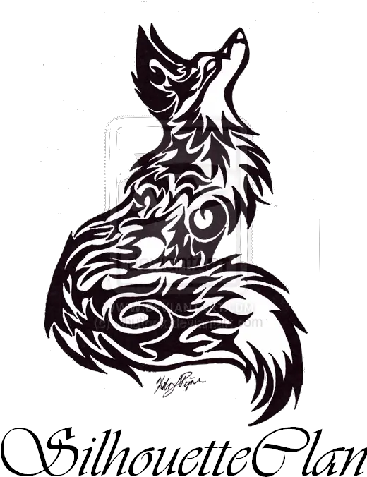 Download Black Tribal Fox Tattoo Stencil By Piper Never Know How Strong You Png Stencil Png