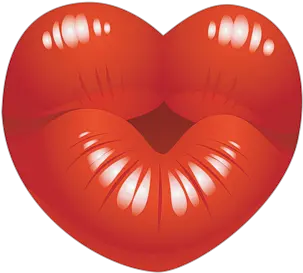 Heart Kiss Lip Orange For Valentines Day 500x474 Morro Do Careca Png Heart Organ Png