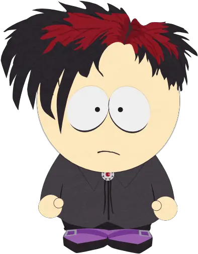 Pete Hair Flip Goth Official South Park Studios Wiki Red Goth Kids South Park Png Goth Png