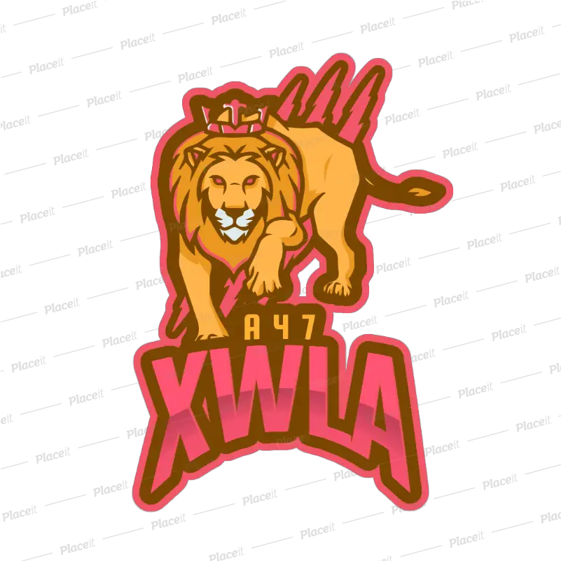 Placeit Gaming Logo Maker With A Brave Lion Illustration Language Png Lion Roaring Icon