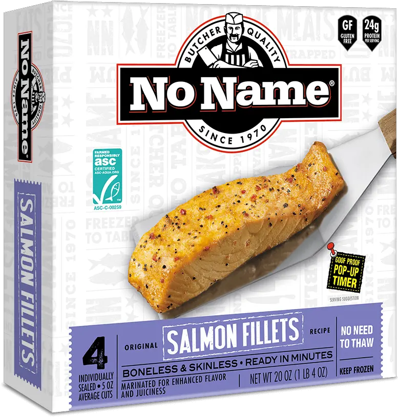 No Name Original Salmon Fillets 20 Oz No Name Meats No Name Salmon Fillets Png Salmon Transparent