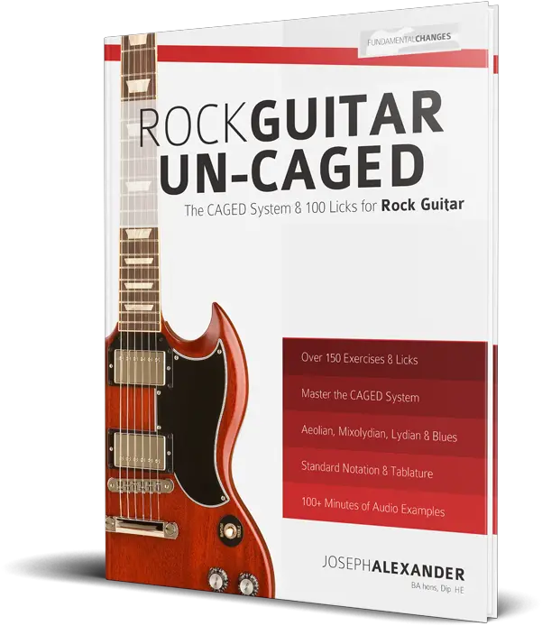 Rock Guitaruncaged3d Fundamental Changes Music Book Electric Guitar Png Rock Guitar Png