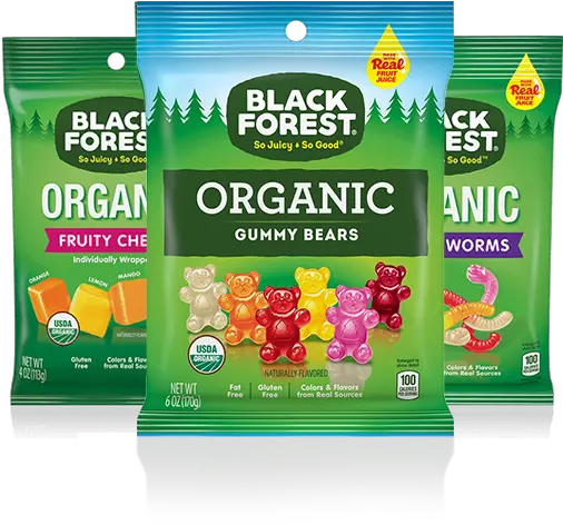 Black Forest Snacks Organic And Classic Gummies Fruit Packet Png Gummy Bear Logo