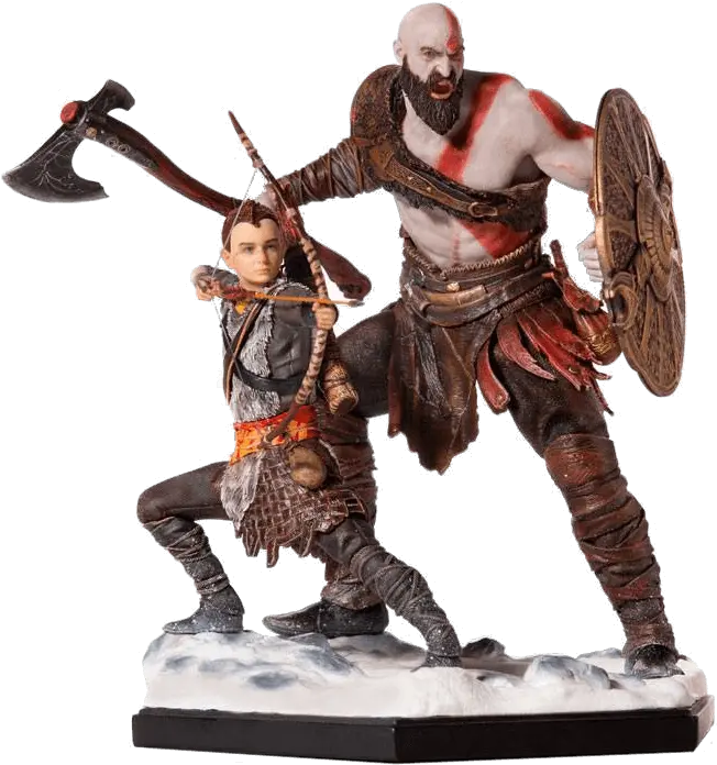 God Of War Statue Kratos U0026 Atreus 110 Kratos Figure Png Kratos Png