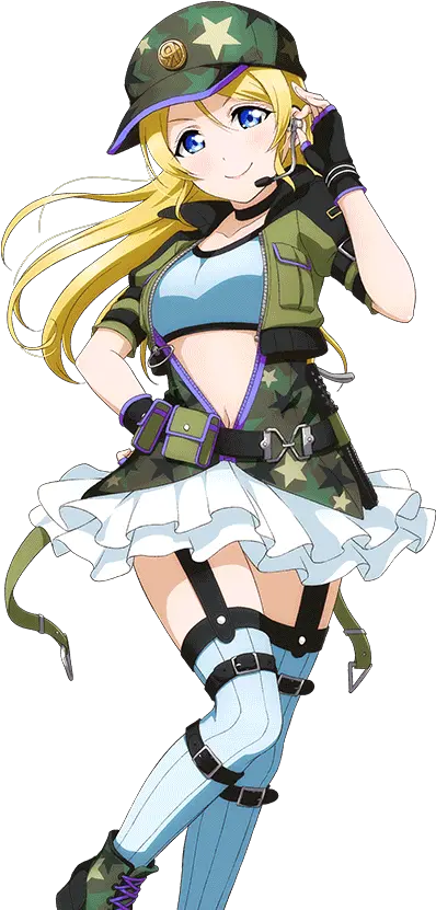 Eli Ayase Lovelive Sticker Eli Love Live Military Png Eli Ayase Transparent