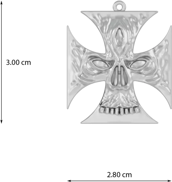 Skull Iron Cross Necklace In 925 Sterling Silver With Cross Png Iron Cross Png