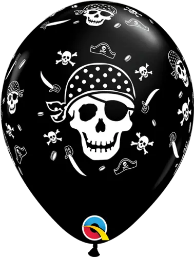 Pirate Skull U0026 Cross Bones Blue Skeleton Print Balloons Png Pirate Skull Png