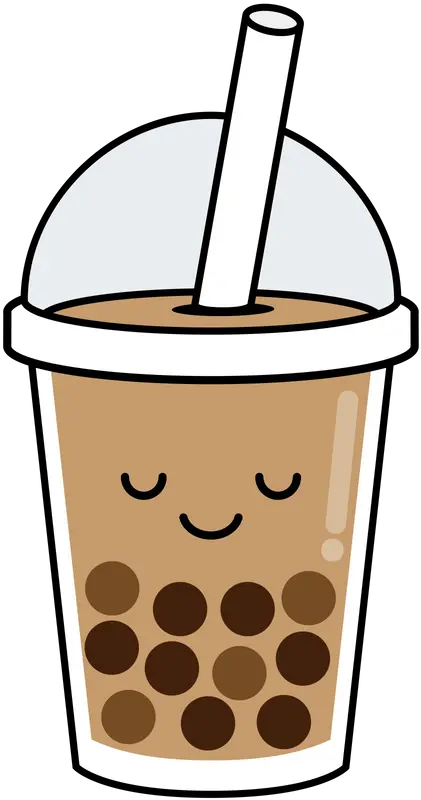 Cute Food Drawings Tea Wallpaper Boba Sticker Png Bubble Tea Transparent