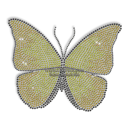 Custom Best Sparkling Yellow Butterfly Korean Rhinestone Swallowtail Butterfly Png Yellow Butterfly Png