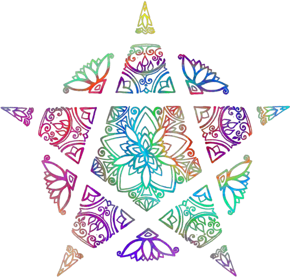 Decorative Pentacle Multicoloured Spiral Notebook Decorative Pentacle Png Pentacle Transparent Background