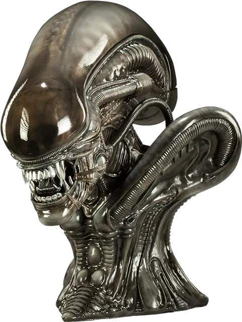 Download Hd Alien Legendary Scale Bust Alien Statue Png Alien Head Png