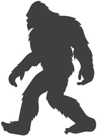 Left Moving Sasquatch Folklore Black Transparent Png U0026 Svg Bigfoot Clipart Moving Png