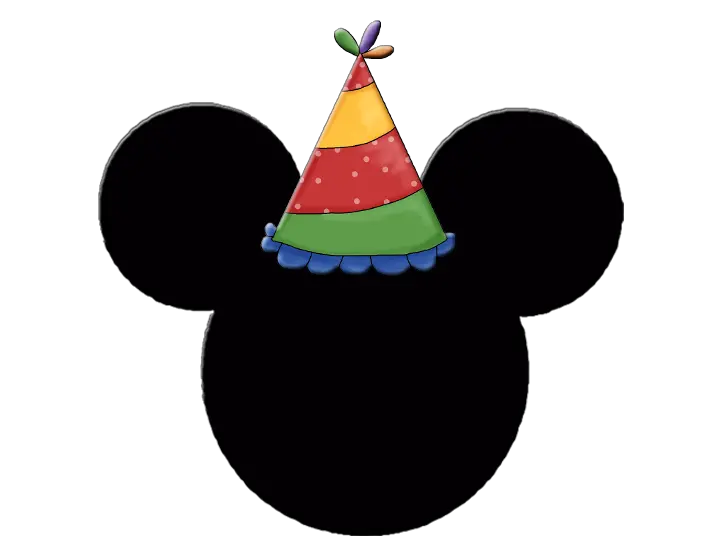Mickey And Minnie Heads With Party Hats Mickey Mouse Birthday Clipart Png Birthday Hats Png