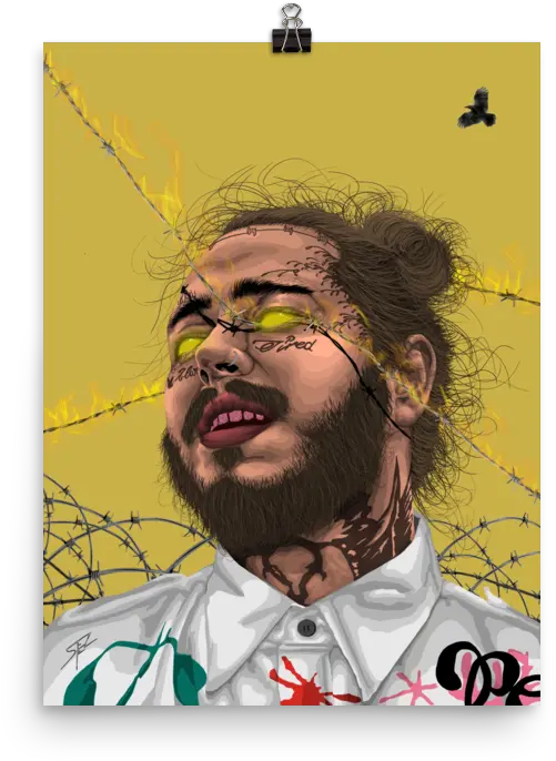 Post Malone Premium Luster Poster Post Malone Png Post Malone Png