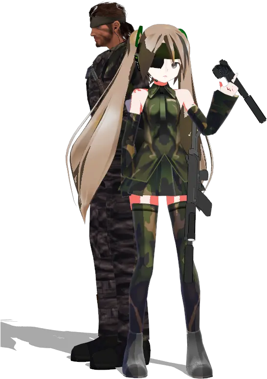 Gender Swap Big Boss Png Image Hatsune Miku X Metal Gear Big Boss Png