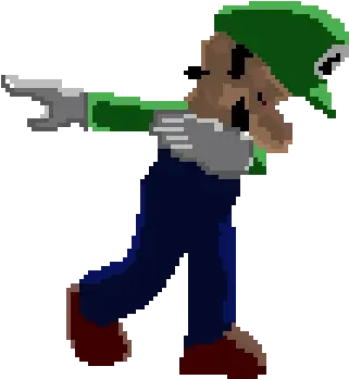 Pixilart Luigi Dab By Anonymous Dab Gif Png Luigi Icon