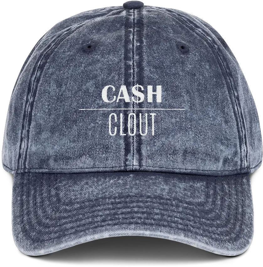 Cash Over Clout Denim Dad Hat Spiked Png