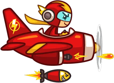 Red Thunder Plane Game Sprites Game Art Partners Game 2d Plane Png Cartoon Airplane Png