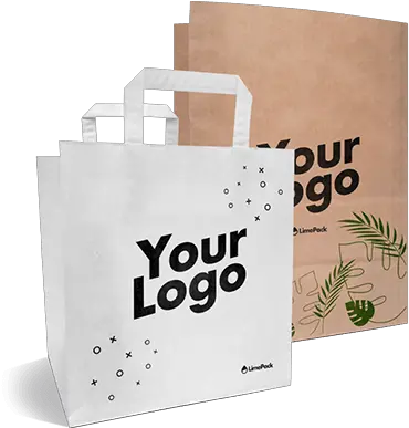 Custom Printed Paper Bags Pap Poser Med Logo Png Brown Paper Bag Icon