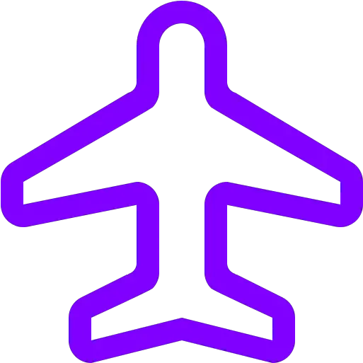 Purple Airplane Travel Symbol Png Dot Airplane Icon Transparent