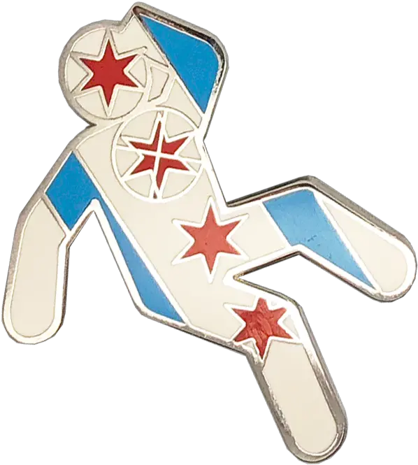 Chalkie Chicago Flag Lapel Pin Star Polygons In Art And Culture Png Chicago Flag Png