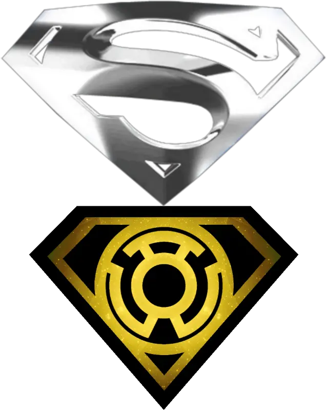 Download Hd Superman Yellow Lantern Double Shield Superman Logo Superman Yellow Lantern Png Superman Logo Transparent