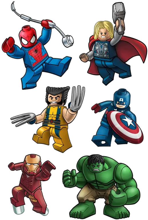 Deadpool Clipart Spiderman Lego Spiderman Iron Man Captain America Thor Hulk Png Iron Spider Png