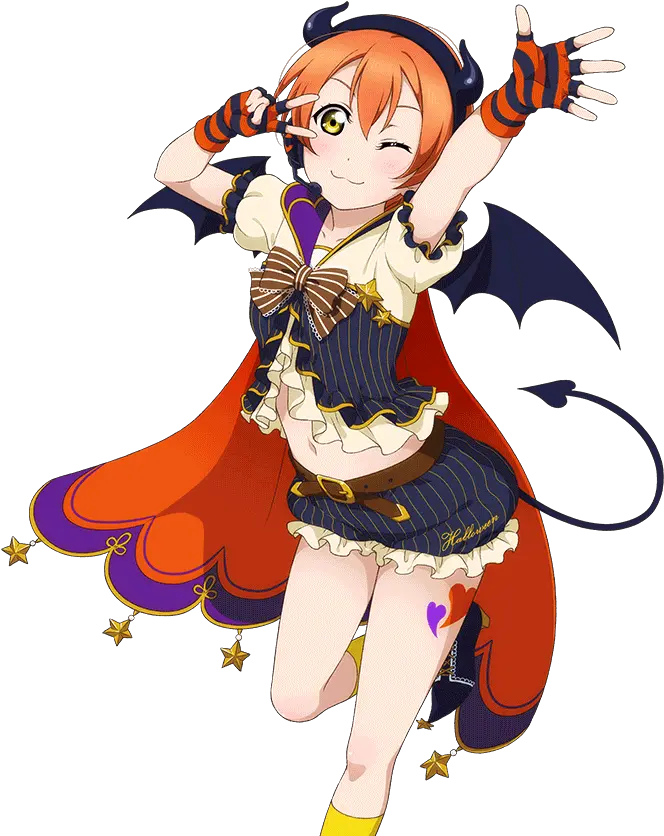 School Idol Tomodachi Cards Album 441 Hoshizora Rin Sr Love Live Halloween Nozomi Png Love Live Rin Icon