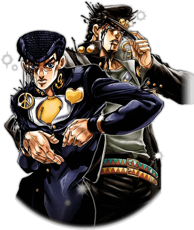 Download Unit Josuke Higashikata And Jotaro Kujo Josuke Jotaro Kujo Higashikata Josuke Png Jotaro Kujo Png