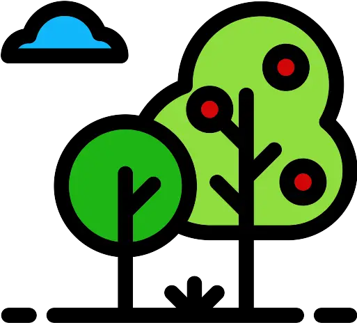 Fruit Tree Vector Svg Icon Arbol Frutal Png Icono Fruit Tree Icon