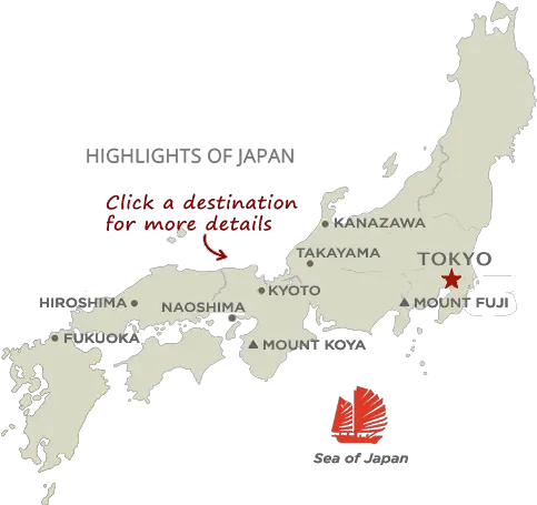 Japan Family Tour Png Map