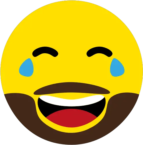 Emoji Face Happy Laugh Laughter Icon Emoji With A Beard Png Laughing Face Emoji Png