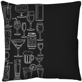 Throw Pillow Alcohol Drinks And Cocktails Icon Set Pixersus Png Drinks Icon