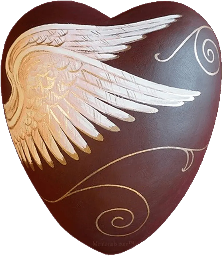 Celestial Ceramic Heart Urn Heart Png Celestial Icon Of Angels