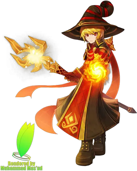 Fire Mage Male Lost Saga Character Mikael Lost Saga Art Png Mage Png