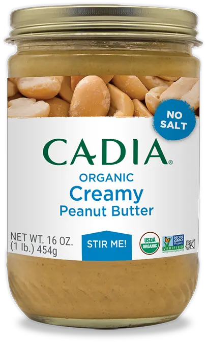 Organic No Salt Creamy Peanut Butter Cadia Pb Creamy No Salt Png Peanut Png