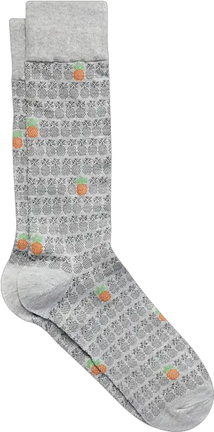 Egara Gray Pineapple Socks 1 Pair Unisex Png Banana Republic Icon Collection