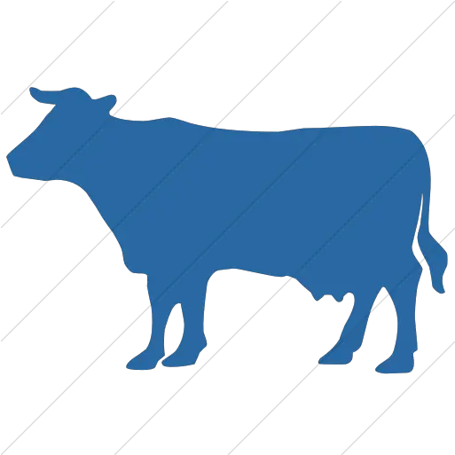 Iconsetc Simple Blue Animals Cow Icon Cow Silhouette Png Cow Icon
