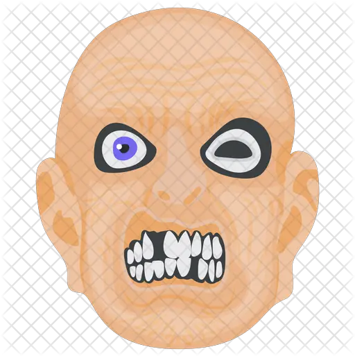 Scary Face Icon Of Flat Style Illustration Png Scary Face Png