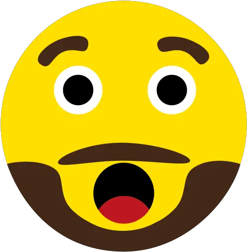 Amazed Beard Emoji Face Icon Emoji With Beard Png Emoji Face Png