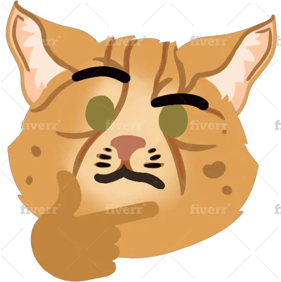 Draw Thinking Emoji Versions Of Your Character Or Furry Illustration Png Thinking Emoji Transparent