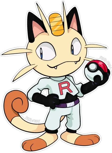 Spawned From Talk During Meowth Pokemon Team Rocket Png Meowth Png