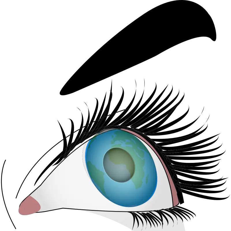 Illustration Of Close Up Of A Blue Female Eye Public Creazilla Clipart Eyes Png Eye Icon On Computer